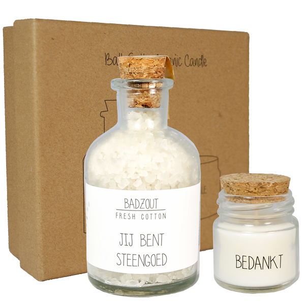 My Flame Lifestyle Spa giftbox - Jij bent steengoed - bedankt - Fresh Cotton