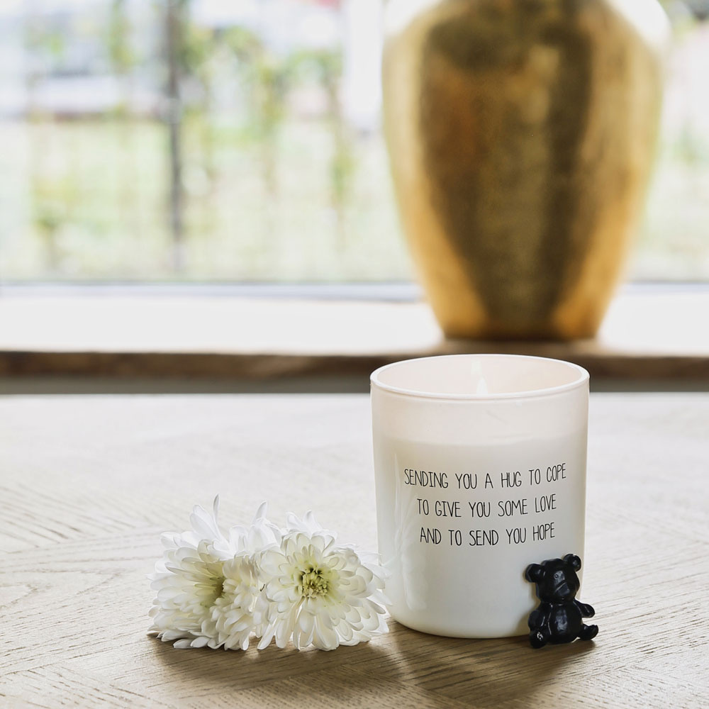 Soy candle - Sending you a hug to cope - Fresh Cotton My Flame Lifestyle Soy candle - Sending you a hug to cope - Fresh Cotton