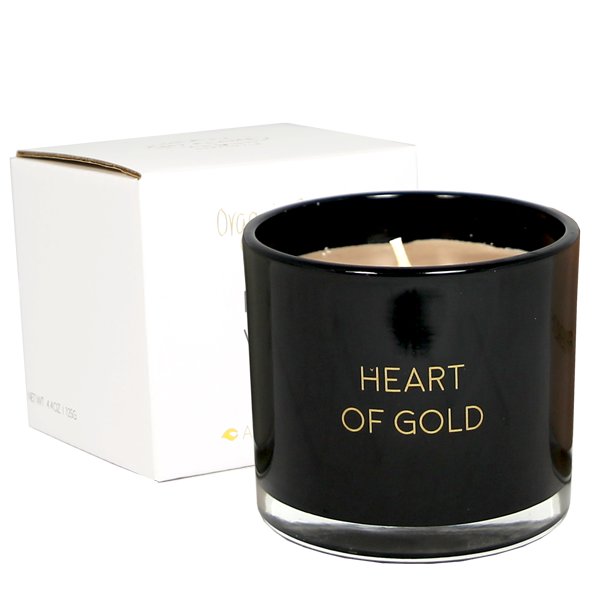 My Flame Lifestyle Candle with wish-bracelet - Heart of gold - Warm Cashmere