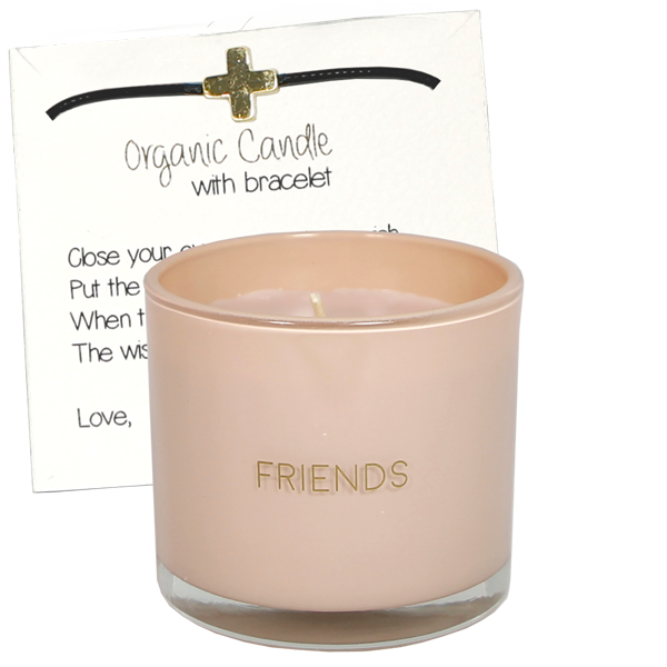 My Flame Lifestyle Candle with wish-bracelet - Friends - Green Tea Time