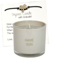 My Flame Lifestyle Geurkaars met wens-armband - Have Sun - Fig's Delight