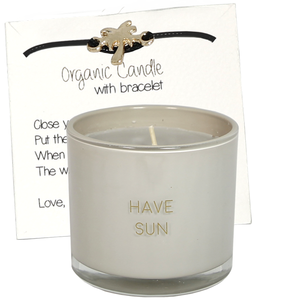 My Flame Lifestyle Candle with wish-bracelet - Have Sun - Fig's Delight