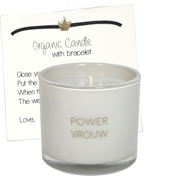 My Flame Lifestyle Candle with wish-bracelet - Powervrouw - Amber's Secret