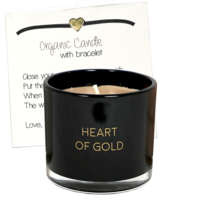 My Flame Lifestyle Candle with wish-bracelet - Heart of gold - Warm Cashmere