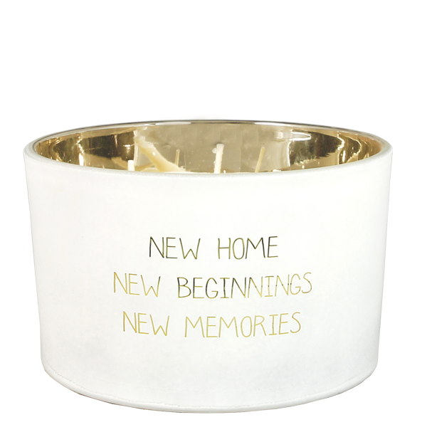 My Flame Lifestyle Soy candle - New home, new beginnings... - Fresh Cotton