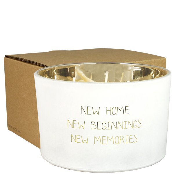 My Flame Lifestyle Soy candle - New home, new beginnings... - Fresh Cotton