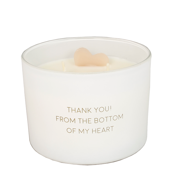 My Flame Lifestyle Soy candle - Thank you from the bottom of my heart - Fresh Cotton