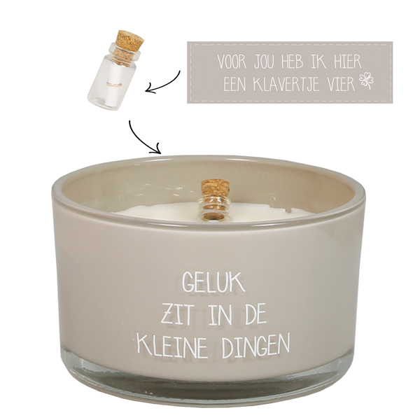 My Flame Lifestyle Flessenpost kaars - Geluk zit in de kleine dingen - Fig's Delight
