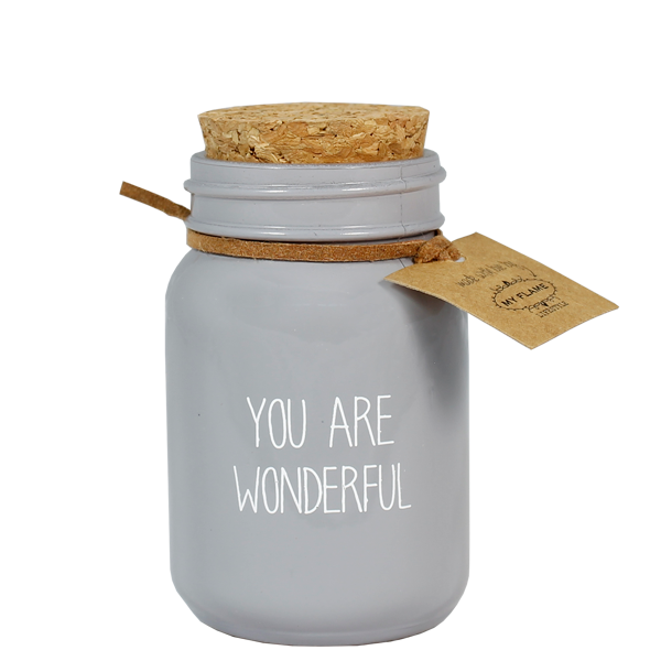 My Flame Lifestyle Soy candle - You are wonderful - Amber's Secret