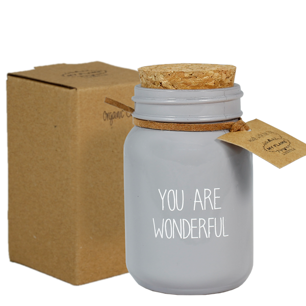 My Flame Lifestyle Soy candle - You are wonderful - Amber's Secret