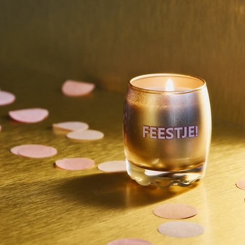 My Flame Lifestyle  Soy candle - Feestje! - Silky tonka