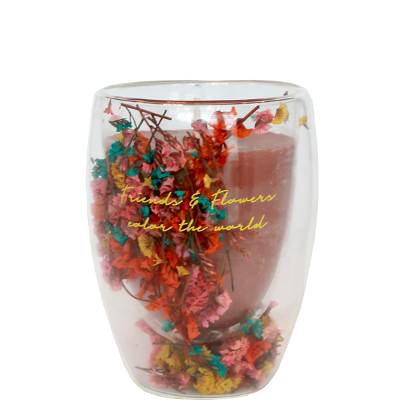 My Flame Lifestyle Soy candle - Friends & flowers color the world - Silky tonka