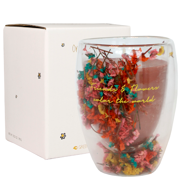 My Flame Lifestyle Soy candle - Friends & flowers color the world - Silky tonka