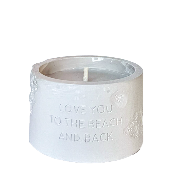 My Flame Lifestyle Outdoor candle  - Love you to the beach and back - Bella Citronella