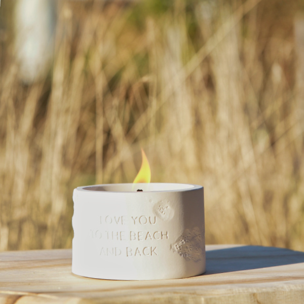 Buitenkaars - Love you to the beach and back - Bella Citronella My Flame Lifestyle Buitenkaars - Love you to the beach and back - Bella Citronella