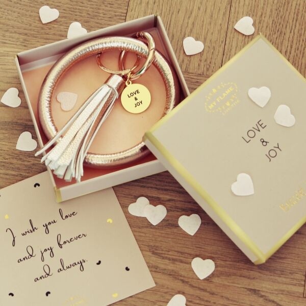 Keychain - Love and Joy - Rosé gold My Flame Lifestyle Keychain - Love and Joy - Rosé gold
