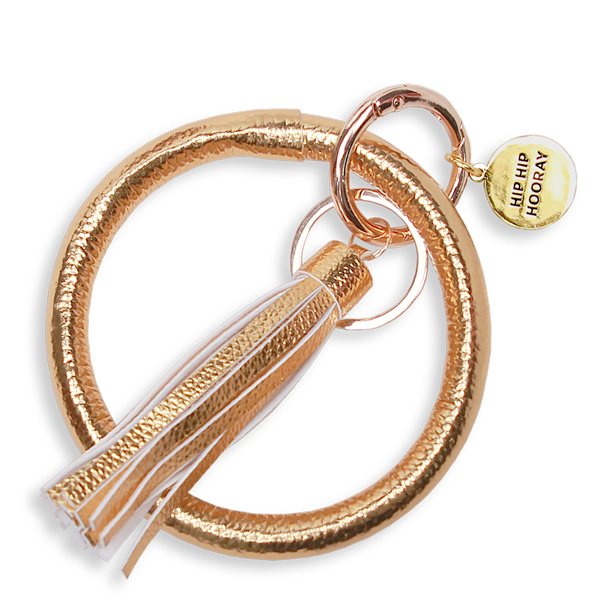 My Flame Lifestyle Sleutelhanger - Hip hip hooray - Goud