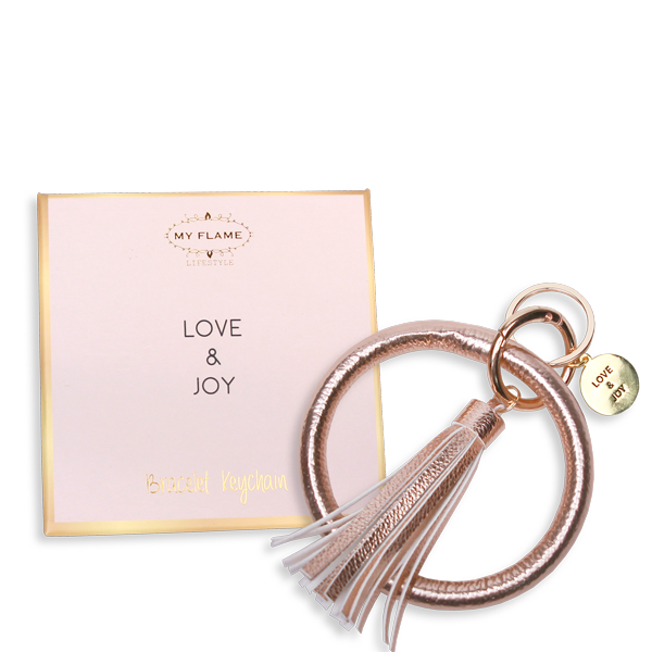 Keychain - Love and Joy - Rosé gold My Flame Lifestyle Keychain - Love and Joy - Rosé gold