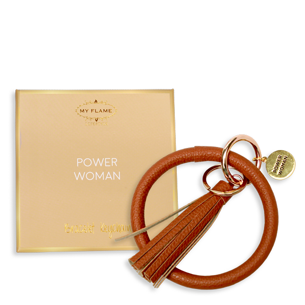 My Flame Lifestyle Keychain - Power Woman - Brown