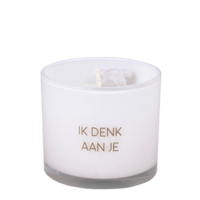 Soy candle - Ik denk aan je - Fresh cotton My Flame Lifestyle Soy candle - Ik denk aan je - Fresh cotton