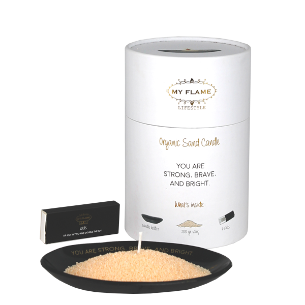 My Flame Lifestyle Sand candle giftbox - You are strong, brave, and bright