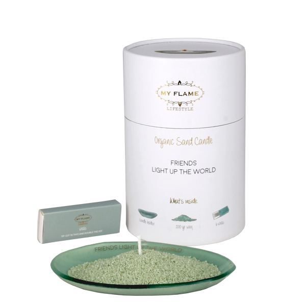 My Flame Lifestyle Sand candle giftbox - Friends light up the world