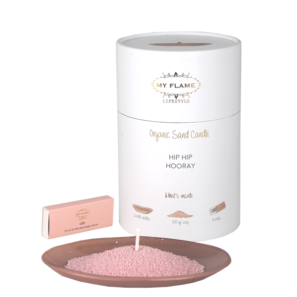 Sand candle giftbox - Hip hip hooray My Flame Lifestyle Sand candle giftbox - Hip hip hooray