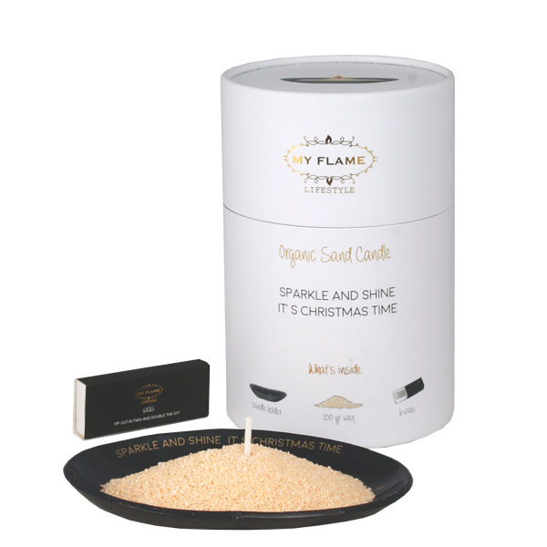 My Flame Lifestyle Kaarsenzand giftbox - Sparkle and shine, it's Christmas time