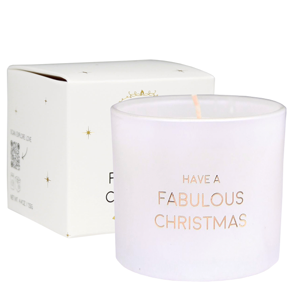 My Flame Lifestyle Geurkaars met wens-armband - Have a fabulous Christmas - Winter Wood