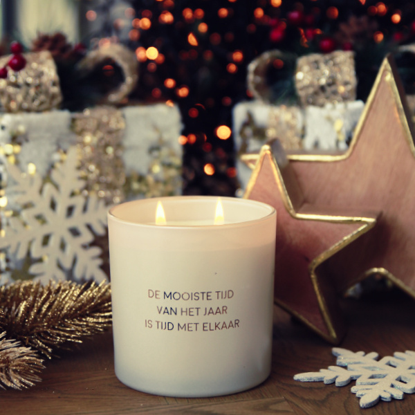 My Flame Lifestyle Soy candle - De mooiste tijd van het jaar is tijd met elkaar - Winter Wood
