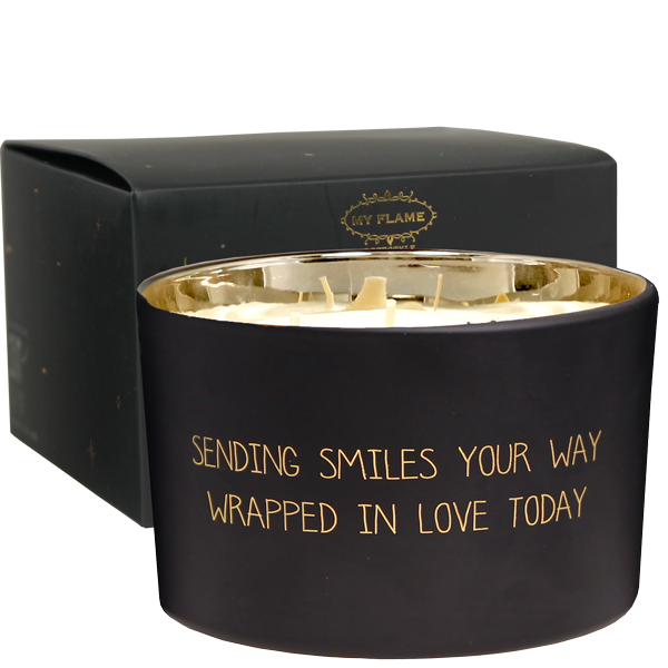 My Flame Lifestyle Sojakaars mat - Sending smiles your way, wrapped in love today - Warm Cashmere