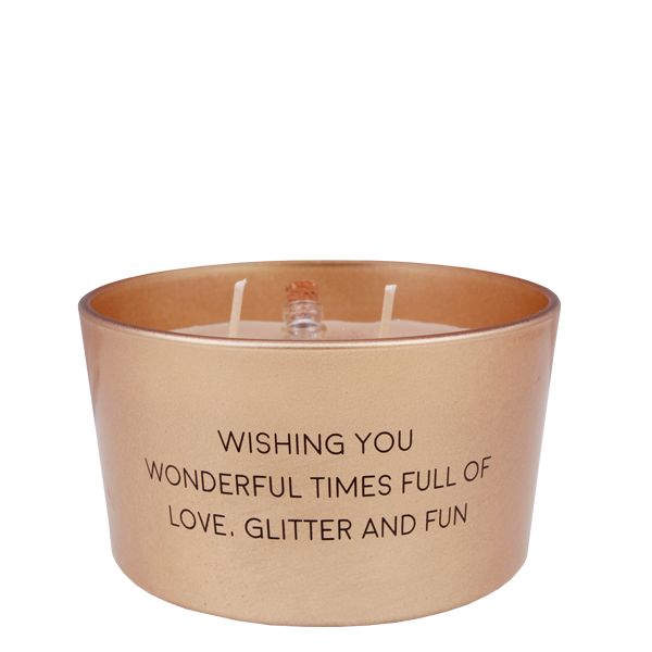 My Flame Lifestyle Soy candle - Wishing you wonderful times full of love, glitter and fun - Winter Wood