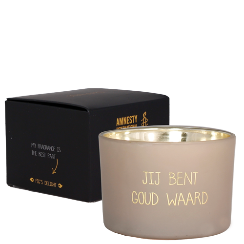My Flame Lifestyle Soy candle - Jij bent goud waard - Fig's Delight