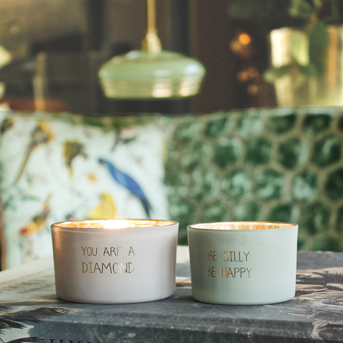 My Flame Lifestyle Soy candle - Be silly. Be happy - Minty Bamboo