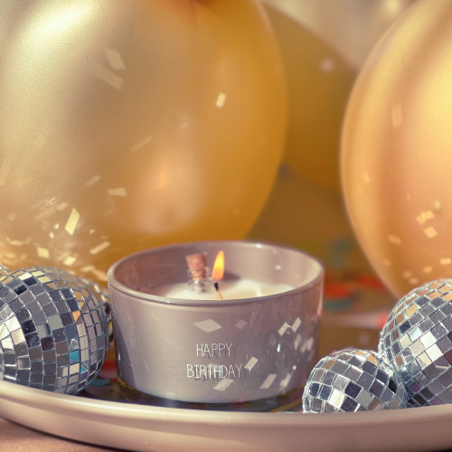 My Flame Lifestyle Flessenpost kaars - Happy Birthday - Fig's Delight