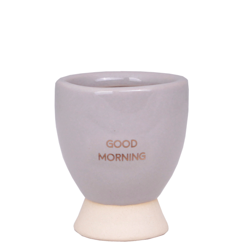 Soy candle in egg cup - Good morning