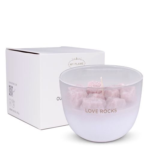 Soy candle - Love rocks - Green Tea Time My Flame Lifestyle Soy candle - Love rocks - Green Tea Time