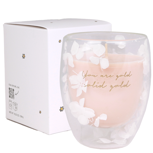 My Flame Lifestyle Soy candle in tea glass - You are gold - Fig's delight