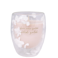 My Flame Lifestyle Soy candle in tea glass - You are gold - Fig's delight