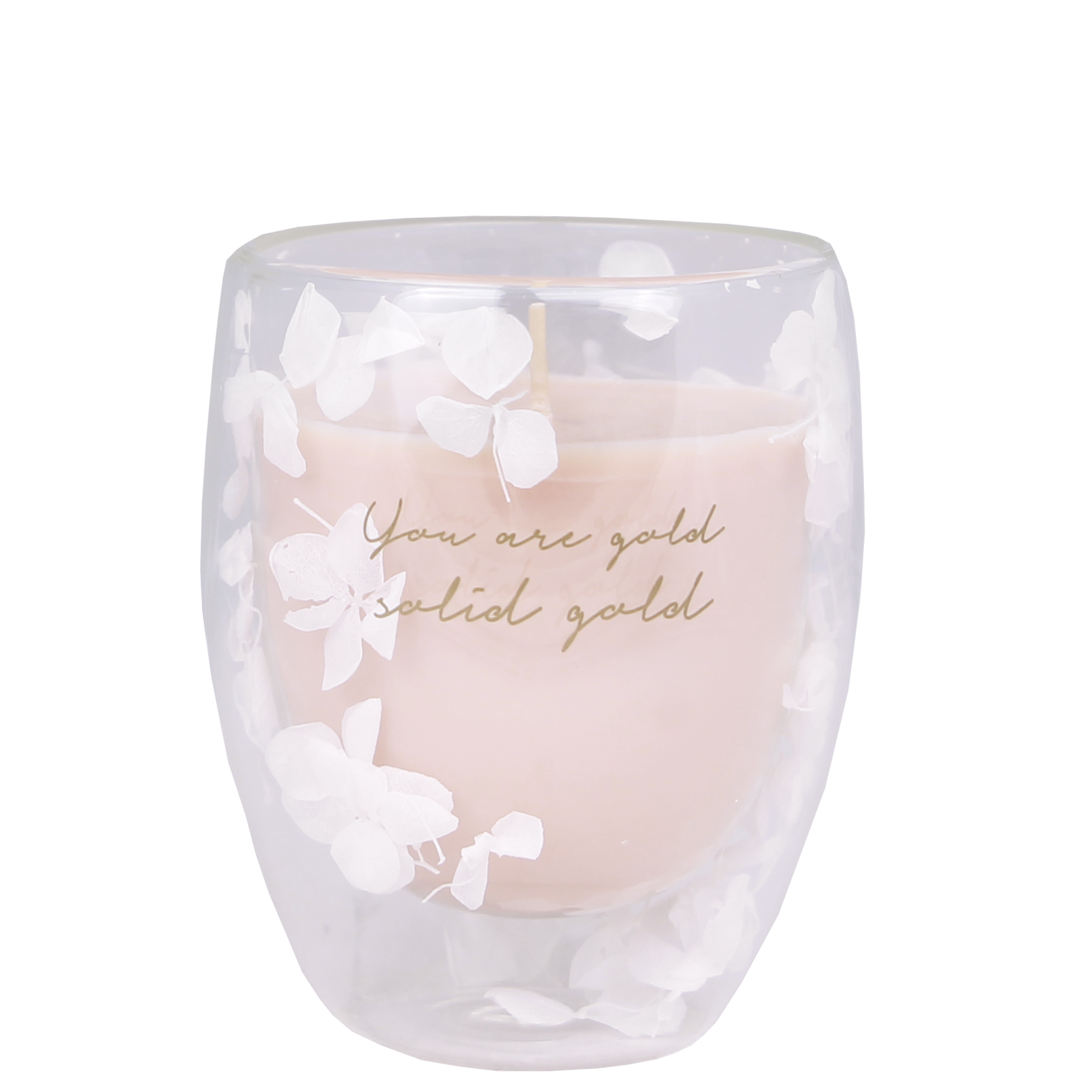 My Flame Lifestyle Soy candle in tea glass - You are gold - Fig's delight