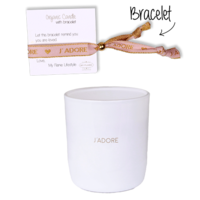 My Flame Lifestyle Soy candle with bracelet - J' adore - Silky tonka