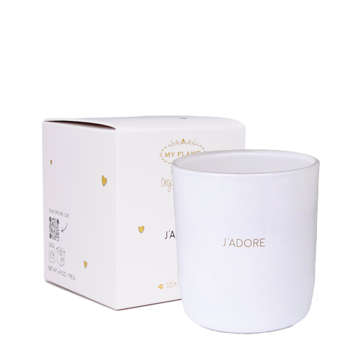 My Flame Lifestyle Soy candle with bracelet - J' adore - Silky tonka