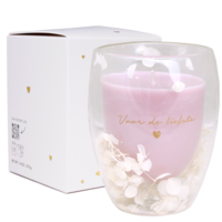 My Flame Lifestyle Soy candle in tea glass - Voor de liefste - Silky Tonka