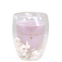 My Flame Lifestyle Soy candle in tea glass - Voor de liefste - Silky Tonka