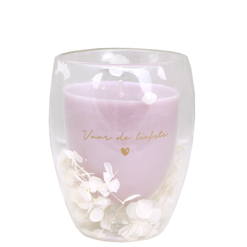 My Flame Lifestyle Soy candle in tea glass - Voor de liefste - Silky Tonka