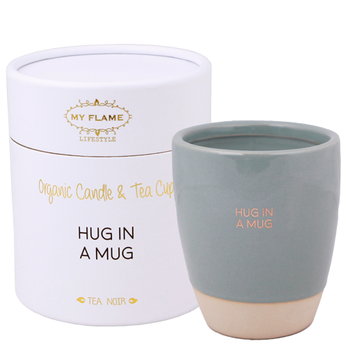 Soy candle in tea mug - Hug in a mug - Tea Noir My Flame Lifestyle Soy candle in tea mug - Hug in a mug - Tea Noir