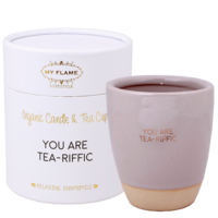 My Flame Lifestyle Soy candle in tea mug - You are tea-riffic - Relaxing Chamomile