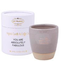 My Flame Lifestyle Soy candle in coffee cup - You are absolutely fabulous - Coffee Kissed Spice