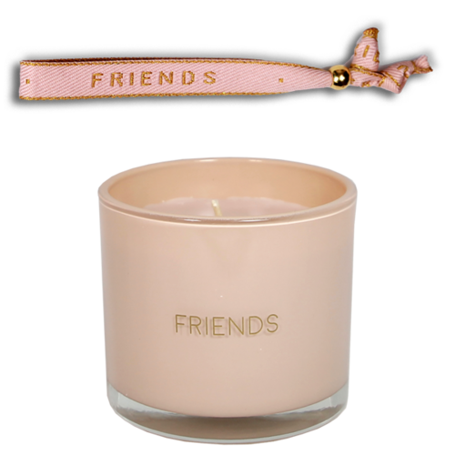 Candle with wish-bracelet - Friends