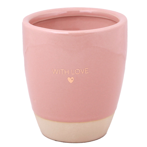 Soy candle in tea mug - With love